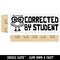 Corrected By Student Nerdy Owl Teacher Student School Self-Inking Rubber Stamp Ink Stamper